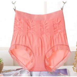 Orange Pin up Panties. Light tummy control panties